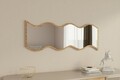 Oglinda decorativa, Siam, Safi, 40x120x2 cm, MDF , Alb / Natural