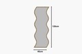 Oglinda decorativa, Siam, Safi, 40x120x2 cm, MDF , Alb / Natural