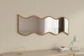 Oglinda decorativa, Siam, Safi, 40x120x2 cm, MDF , Alb/Maro