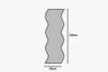 Oglinda decorativa, Siam, Safi, 40x120x2 cm, MDF , Alb/Maro