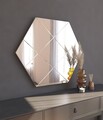 Oglinda decorativa, Siam, Assa, 70x60x2 cm, MDF , Alb
