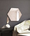 Oglinda decorativa, Siam, Assa, 70x60x2 cm, MDF , Alb