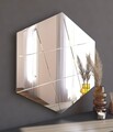 Oglinda decorativa, Siam, Assa, 70x60x2 cm, MDF , Alb