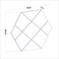 Oglinda decorativa, Siam, Assa, 70x60x2 cm, MDF , Alb