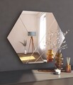 Oglinda decorativa, Siam, Saga, 70x60x2 cm, MDF , Alb