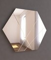 Oglinda decorativa, Siam, Saga, 70x60x2 cm, MDF , Alb