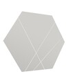Oglinda decorativa, Siam, Saga, 70x60x2 cm, MDF , Alb