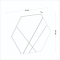 Oglinda decorativa, Siam, Saga, 70x60x2 cm, MDF , Alb