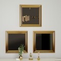 Set 3 oglinzi decorative, Siam, Otto, MDF , Auriu