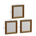 Set 3 oglinzi decorative, Siam, Otto, MDF , Auriu