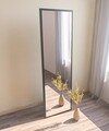 Oglinda decorativa, Siam, Tessa, 50x160x2 cm, MDF , Negru