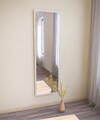 Oglinda decorativa, Siam, Tessa, 50x160x2 cm, MDF , Alb