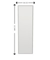 Oglinda decorativa, Siam, Tessa, 50x160x2 cm, MDF , Alb