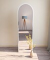 Oglinda decorativa, Siam, Emma, 50x160x2 cm, MDF , Alb