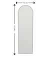 Oglinda decorativa, Siam, Emma, 50x160x2 cm, MDF , Alb