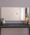 Oglinda decorativa, Siam, Mofo, 60x120x2 cm, MDF , Alb