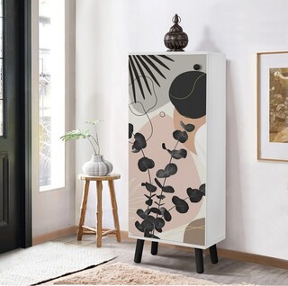 50x135x38 cm, Alb;Negru