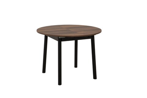 Masa extensibila, Vella, Oliver, 100x75x100 cm, PAL, Nuc / Negru
