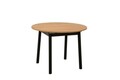 Masa extensibila, Vella, Oliver, 100x75x100 cm, PAL, Stejar / Negru