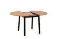 Masa extensibila, Vella, Oliver, 100x75x100 cm, PAL, Stejar / Negru