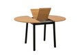 Masa extensibila, Vella, Oliver, 100x75x100 cm, PAL, Stejar / Negru