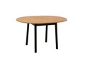 Masa extensibila, Vella, Oliver, 100x75x100 cm, PAL, Stejar / Negru