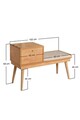 Banca, Wolina, Urban, 105x40x45 cm, Corp: 100% PAL ACOPERIT CU MELAMINĂ, Stejar / Crem