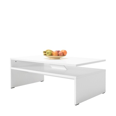Masuta de cafea, Adore, Shp-645-Dd-1, 110x42x65 cm, PAL, Alb diamant