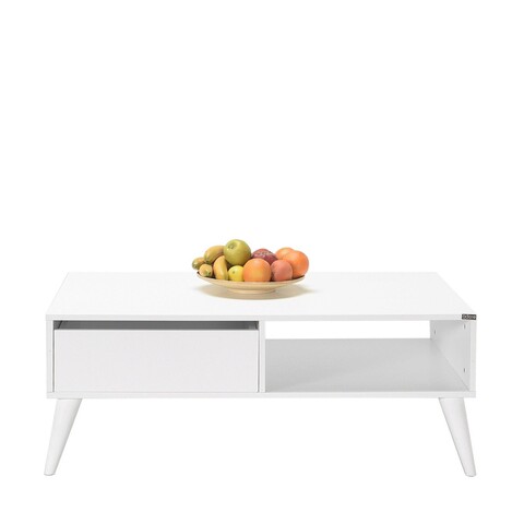 Masuta de cafea, Adore, Shp-655-Dd-1, 110x42x65 cm, PAL, Alb diamant