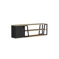 Comoda TV, Arnetti, Lissa Dolapli Tv Stand, 160x30x48 cm, PAL, Safir / Negru