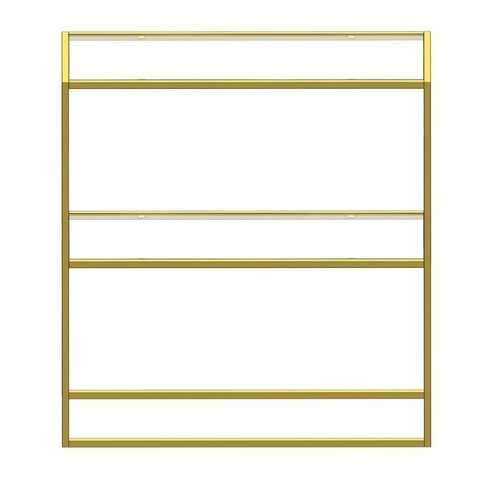 Bufet, Caliente, Berra, 80x85x30 cm, Sticla temperata, Auriu