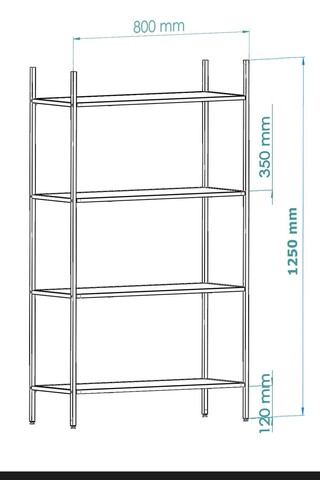 Corp biblioteca, Caliente, Marta, 80x126x30 cm, PAL, Negru