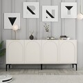 Consola, Hommy Craft, Lyon 79, 180x79x35 cm, PAL, Crem/Negru