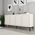 Consola, Hommy Craft, Lyon 79, 180x79x35 cm, PAL, Crem/Negru