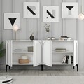 Consola, Hommy Craft, Lyon 79, 180x79x35 cm, PAL, Alb/Negru