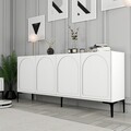 Consola, Hommy Craft, Lyon 79, 180x79x35 cm, PAL, Alb/Negru