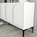 Consola, Hommy Craft, Lyon 79, 180x79x35 cm, PAL, Alb/Negru