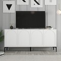 Consola, Hommy Craft, Lyon 79, 180x79x35 cm, PAL, Alb/Negru