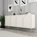 Consola, Hommy Craft, Lyon 80, 180x80x35 cm, PAL, Crem / Aur