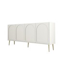 Consola, Hommy Craft, Lyon 80, 180x80x35 cm, PAL, Crem / Aur