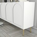 Consola, Hommy Craft, Lyon 80, 180x80x35 cm, PAL, Alb/Auriu