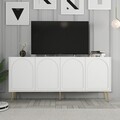 Consola, Hommy Craft, Lyon 80, 180x80x35 cm, PAL, Alb/Auriu
