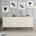 Consola, Hommy Craft, Lyon 81, 180x81x35 cm, PAL, Crema/Nuca