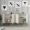Consola, Hommy Craft, Lyon 81, 180x81x35 cm, PAL, Crema/Nuca