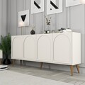Consola, Hommy Craft, Lyon 81, 180x81x35 cm, PAL, Crema/Nuca