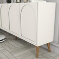 Consola, Hommy Craft, Lyon 81, 180x81x35 cm, PAL, Crema/Nuca