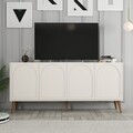 Consola, Hommy Craft, Lyon 81, 180x81x35 cm, PAL, Crema/Nuca