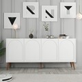 Consola, Hommy Craft, Lyon 81, 180x81x35 cm, PAL, Alb/Maro