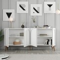 Consola, Hommy Craft, Lyon 81, 180x81x35 cm, PAL, Alb/Maro