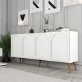 Consola, Hommy Craft, Lyon 81, 180x81x35 cm, PAL, Alb/Maro